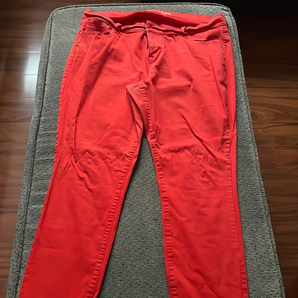 Old navy red denim jeans